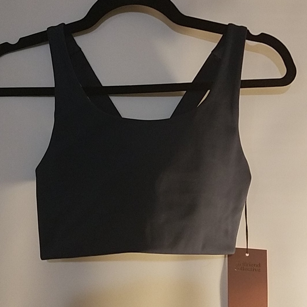Girlfriend Collective Simone Bra in Midnight.